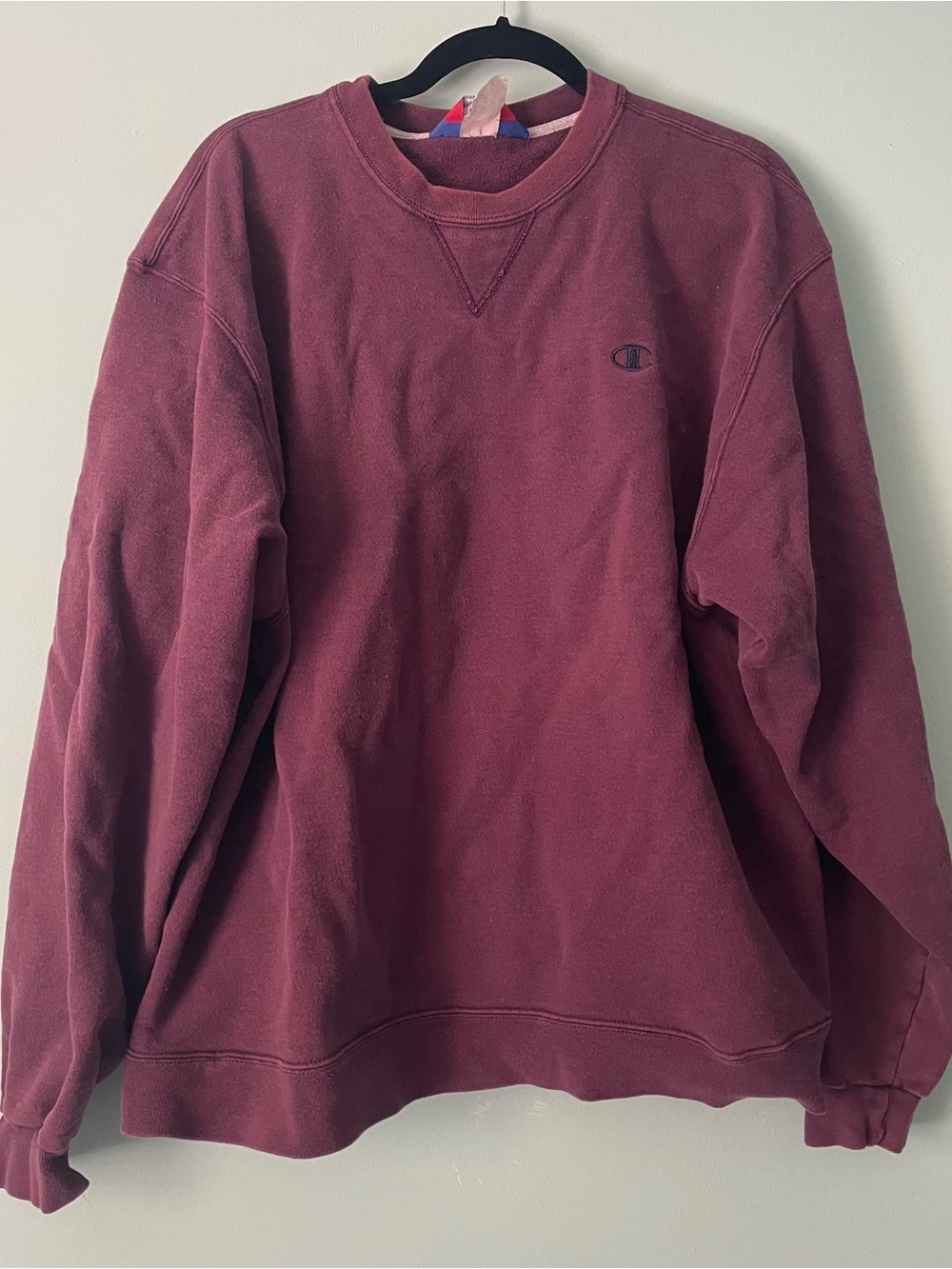 Champion Men's Burgundy Crewneck Sweatshirt